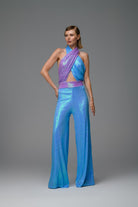 Gira Official-Mavi Lila Payetli Çapraz Detaylı Tulum-Tulum-1-Milagron.com