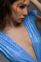 Gira Official-Mavi Payetli Cut Out Detaylı Midi Elbise-Elbise-9-Milagron.com