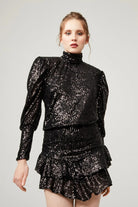 Gira Official-Payetli Sırt Detaylı Elbise Siyah-Elbise-2-Milagron.com