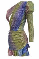 Gira Official-Rainbow Tek Omuz Elbise-Elbise-5-Milagron.com