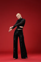 Gira Official-Siyah Payetli Bel Detaylı Tulum-Tulum-3-Milagron.com