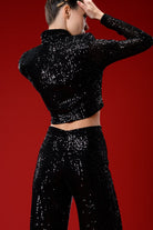 Gira Official-Siyah Payetli Bel Detaylı Tulum-Tulum-4-Milagron.com