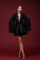 Gira Official-Siyah Payetli Glenli Elbise-Elbise-2-Milagron.com