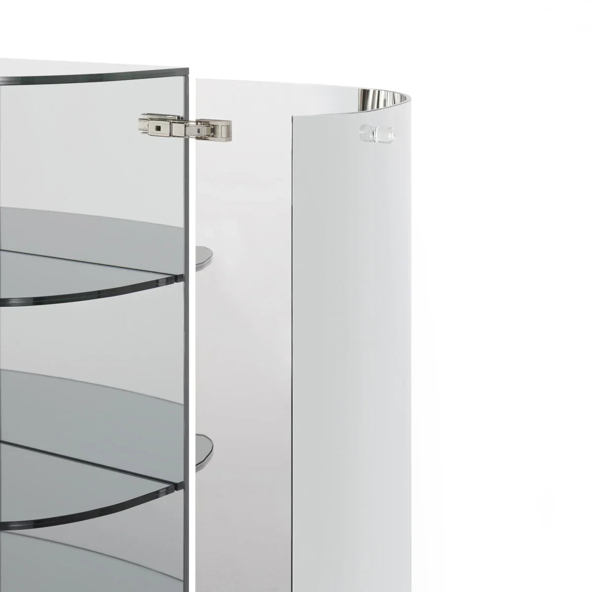 Oltralpe Kristal Ayna Kapaklı İÇki Dolabı