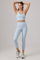 Glo Studio-Liz Glossy Crop Baby Blue-Crop Top-1-Milagron.com
