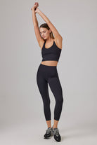 Glo Studio-Liz Glossy Crop Jet Black-Crop Top-4-Milagron.com