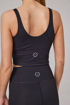 Glo Studio-Liz Glossy Crop Jet Black-Crop Top-5-Milagron.com