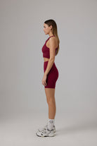 Glo Studio-Paris Seamless Biker Shorts Bordeaux-Şort-2-Milagron.com