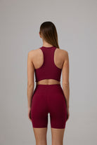 Glo Studio-Paris Seamless Biker Shorts Bordeaux-Şort-4-Milagron.com