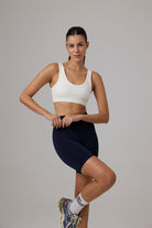 Glo Studio-Paris Seamless Biker Shorts Night Blue-Şort-2-Milagron.com