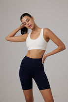 Glo Studio-Paris Seamless Biker Shorts Night Blue-Şort-3-Milagron.com