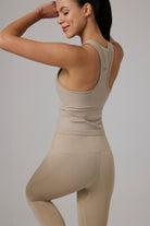 Glo Studio-Reina Seamless Legging Stone-Tayt-3-Milagron.com