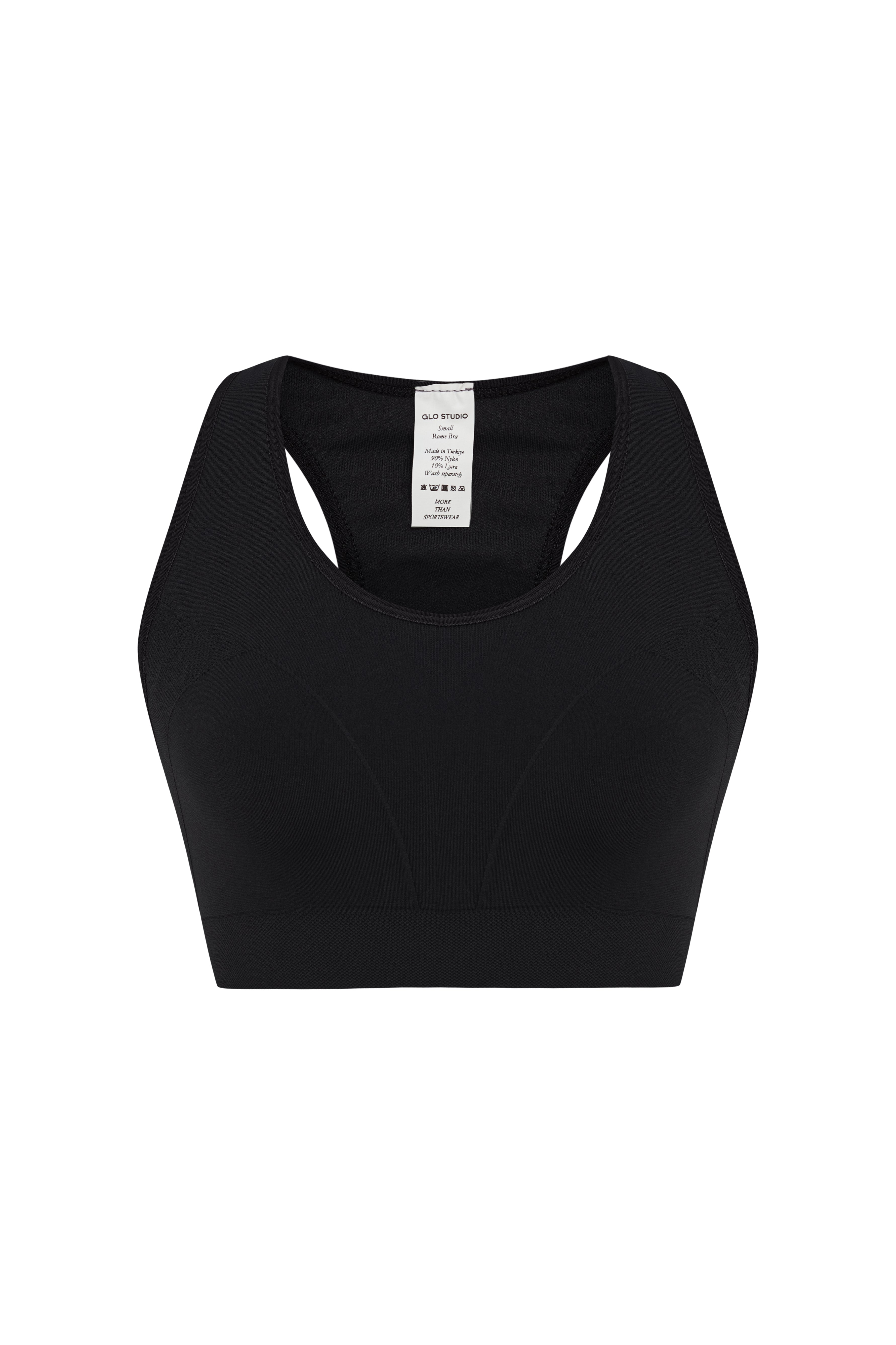 Glo Studio-Rome Seamless Bra Onyx-Bralet-1-Milagron.com