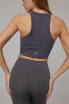 Glo Studio-Zola Seamless Crop Ash-Crop Top-2-Milagron.com