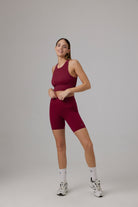Glo Studio-Zola Seamless Crop Bordeaux-Crop Top-2-Milagron.com
