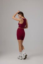 Glo Studio-Zola Seamless Crop Bordeaux-Crop Top-3-Milagron.com