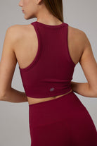 Glo Studio-Zola Seamless Crop Bordeaux-Crop Top-5-Milagron.com