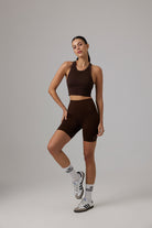 Glo Studio-Zola Seamless Crop Mocha-Crop Top-1-Milagron.com