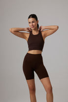 Glo Studio-Zola Seamless Crop Mocha-Crop Top-3-Milagron.com