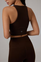 Glo Studio-Zola Seamless Crop Mocha-Crop Top-5-Milagron.com