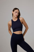 Glo Studio-Zola Seamless Crop Night Blue | Kadın Spor Ve Fitness Crop Top-Crop Top-3-Milagron.com