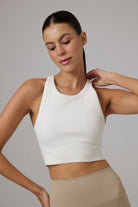 Glo Studio-Zola Seamless Crop Snow White| Kadın Spor Ve Fitness Crop Top-Crop Top-4-Milagron.com