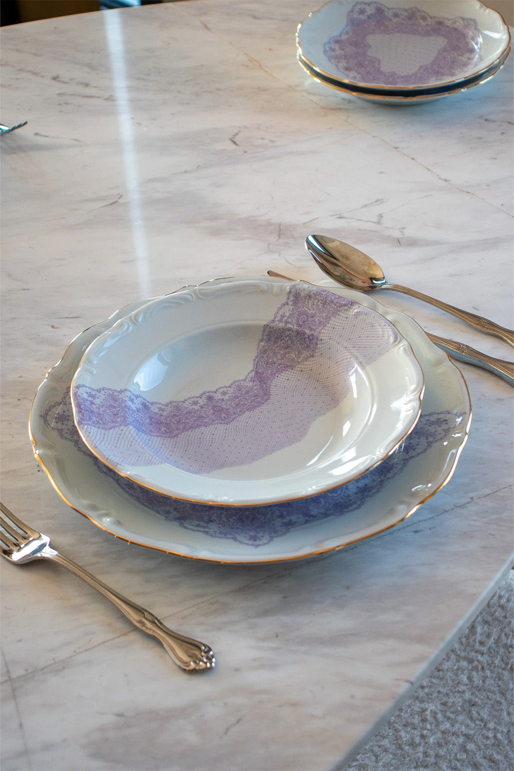 Volante Dentelle 27 Cm Porselen Tabak - 0