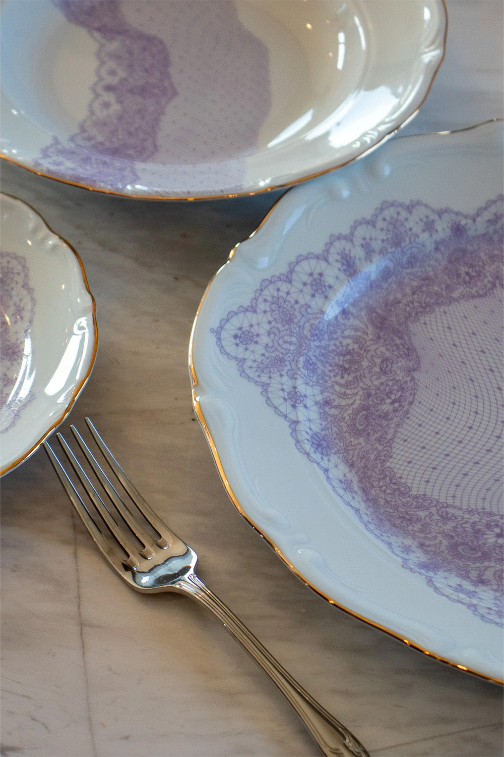 Volante Dentelle 27 Cm Porselen Tabak - 3