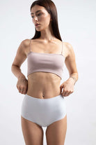 Lazer Kesim Yüksek Bel Cheeky Külot - 3'lü Paket - Kahverengi, Ten Rengi, Beyaz - 3