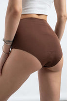 Lazer Kesim Yüksek Bel Cheeky Külot - 3'lü Paket - Kahverengi, Ten Rengi, Beyaz - 5