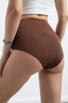 Lazer Kesim Yüksek Bel Cheeky Külot - 5'li Paket - Kahverengi,beyaz,pembe - 3