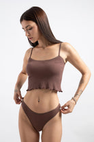 Tanga - 3'lü Paket - Pudra,kahverengi,lacivert - 2