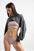 Tanga - 3'lü Paket - Pudra,kahverengi,lacivert - 10