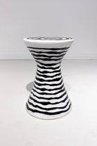 Hamdeko-Luna Seramik Sehpa Siyah Beyaz Çizgili-Sehpa-2-Milagron.com