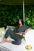 Handarte Los Angeles-Antrasit Müslin Pantolon-Pantolon-5-Milagron.com