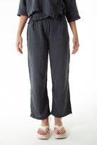 Handarte Los Angeles-Antrasit Müslin Pantolon-Pantolon-7-Milagron.com