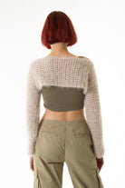 Handarte Los Angeles-Bej El Örgüsü Crop Top-Crop Top-4-Milagron.com