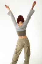 Handarte Los Angeles-Gri El Örgüsü Crop Top-Crop Top-5-Milagron.com