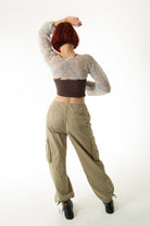 Handarte Los Angeles-Gri File El Örgüsü Crop Top-Crop Top-5-Milagron.com