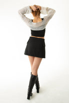 Handarte Los Angeles-Gri Salaş Angora Crop Top-Crop Top-5-Milagron.com