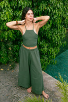 Handarte Los Angeles-Haki Palazzo Pantolon-Pantolon-6-Milagron.com