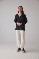 Handarte Los Angeles-Hindiba Desenli Uzun Kollu Gömlek - Siyah-Gömlek-4-Milagron.com