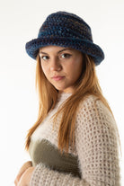 Handarte Los Angeles-Kırçıllı Mavi El örgüsü Bucket Şapka-Şapka-3-Milagron.com