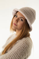 Handarte Los Angeles-Krem El Örgüsü Bucket şapka-Şapka-5-Milagron.com