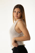 Handarte Los Angeles-Krem El Örgüsü Süveter-Top-3-Milagron.com