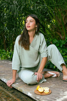 Handarte Los Angeles-Mint Yeşili Wrap Top-Top-7-Milagron.com