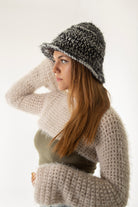 Handarte Los Angeles-Siyah / Gri El örgüsü Bucket şapka-Şapka-3-Milagron.com