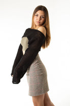 Handarte Los Angeles-Siyah Salaş Angora Crop Top-Crop Top-3-Milagron.com