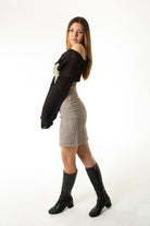 Handarte Los Angeles-Siyah Salaş Angora Crop Top-Crop Top-4-Milagron.com