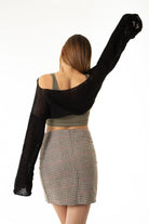 Handarte Los Angeles-Siyah Salaş Angora Crop Top-Crop Top-6-Milagron.com